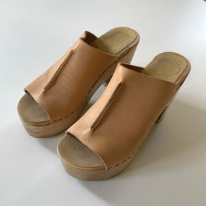 No. 6 Leather Clog Sandals